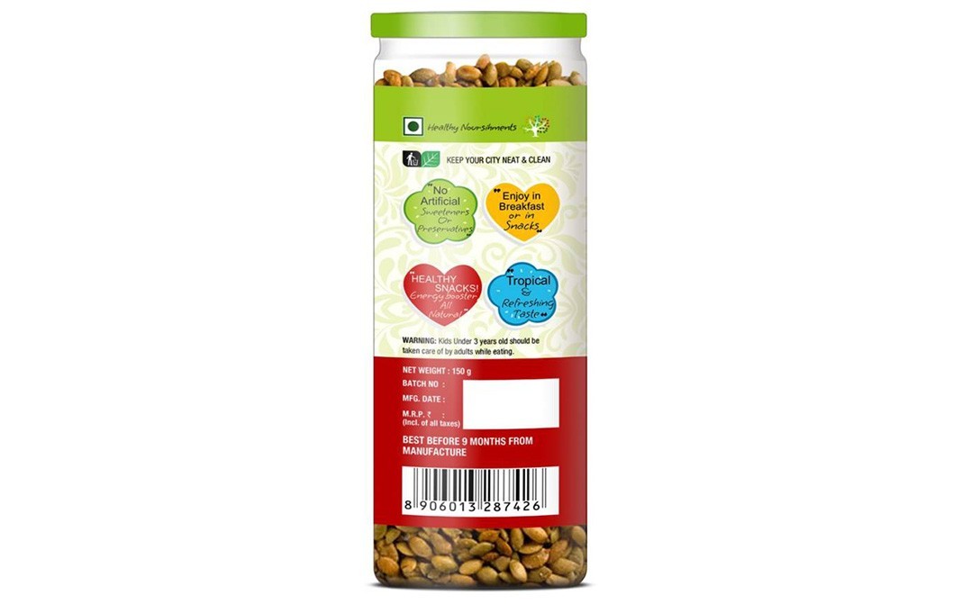 NourishVitals Roasted Tomato & Pudina Pumpkin Seeds   Plastic Jar  150 grams